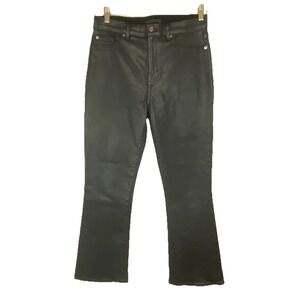 7 Seven For‎ All Mankind Black Women's Jeans Size 30 Flare Low Rise Leather READ
